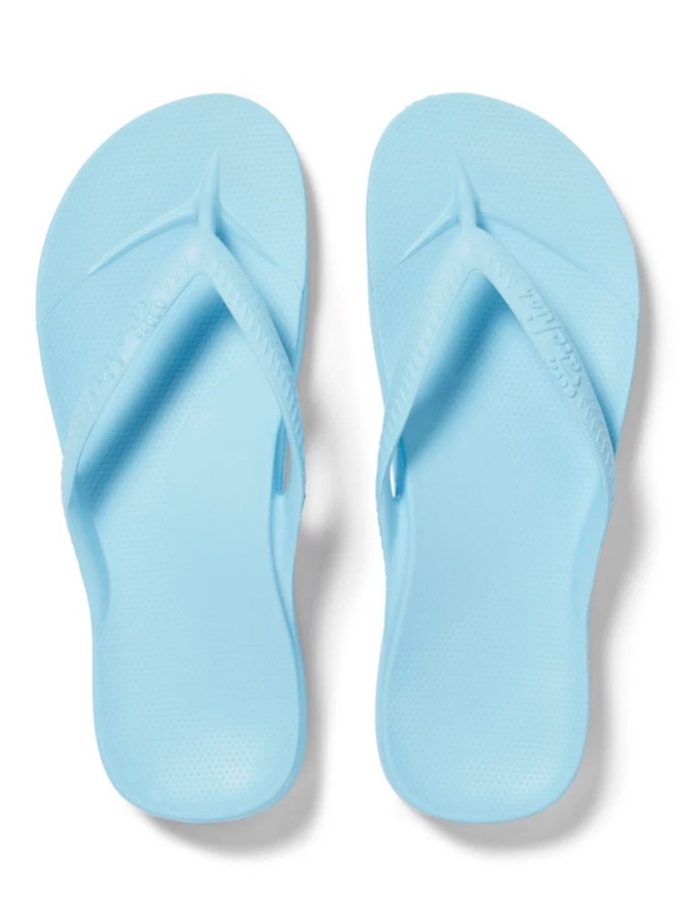 Archies Sky Blue Arch Support Adjustable Strap Flip Flops NWT